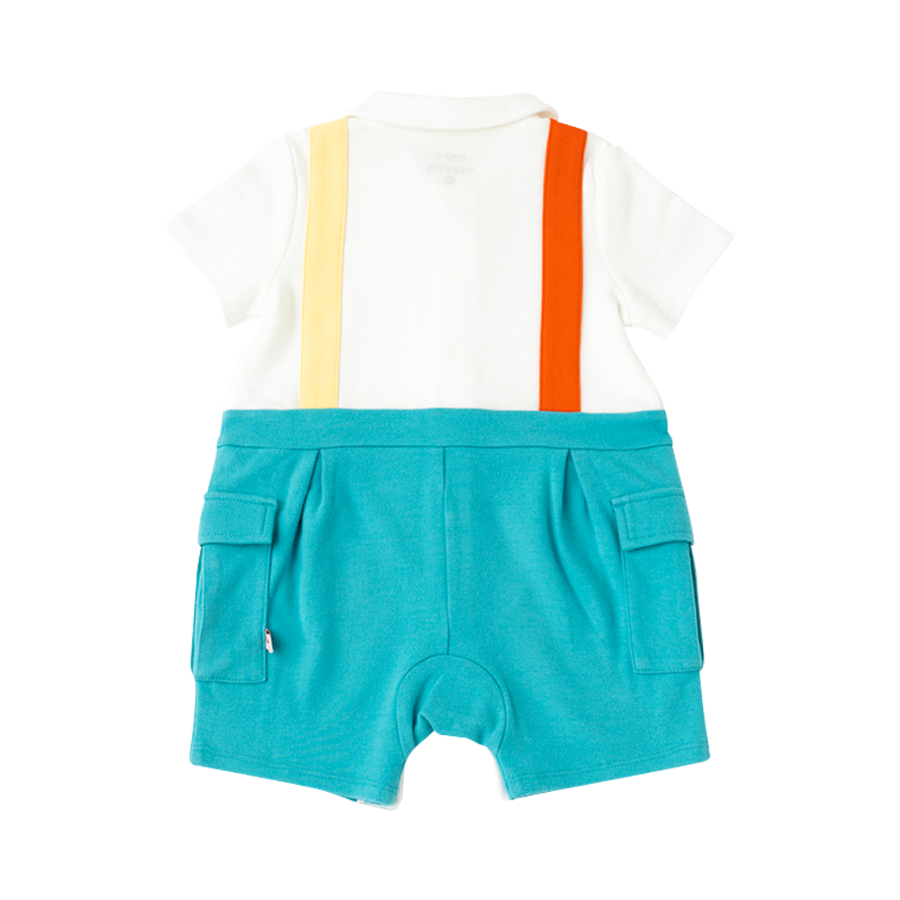 Organic Cotton Fox Polo Romper