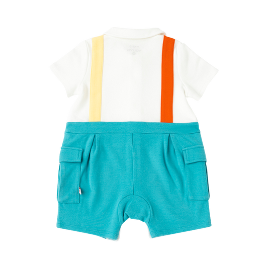 Organic Cotton Fox Polo Romper