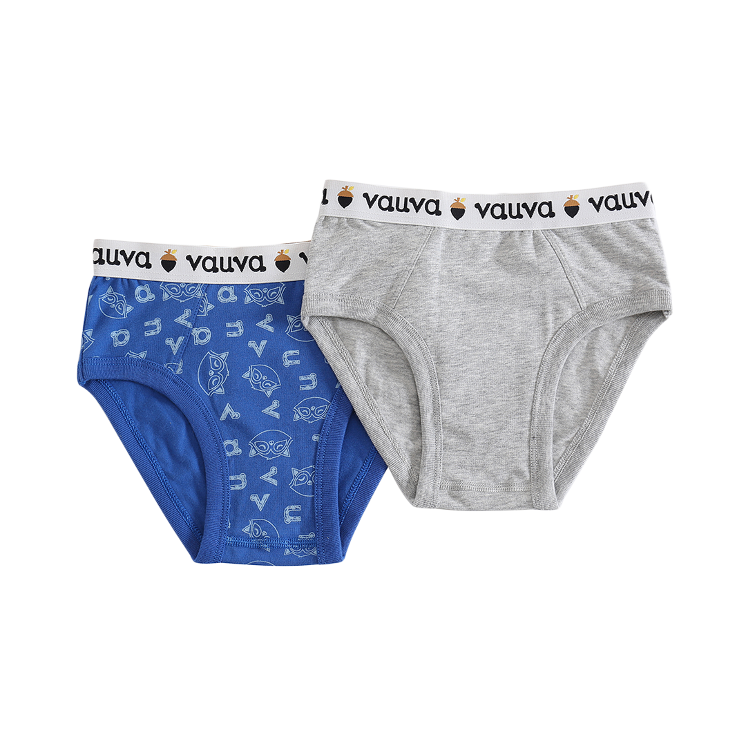 Boys Organic Cotton Underwear / Grey