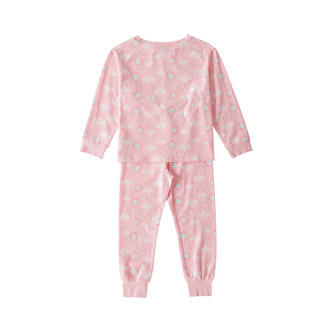 Girls Long Sleeves Rainbow Sleeping Wear Set