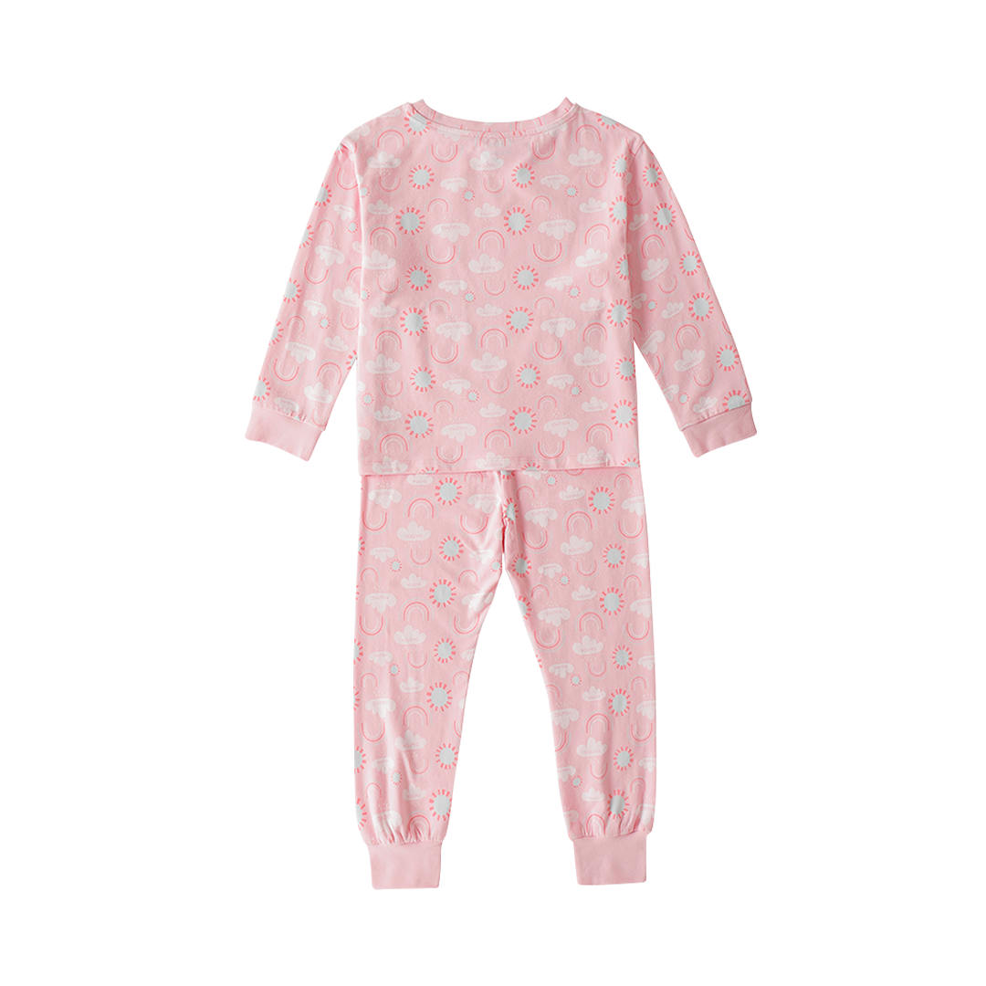 Girls Long Sleeves Rainbow Sleeping Wear Set