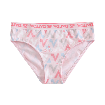 Girls Organic Cotton Underwear - Pattern / Pink
