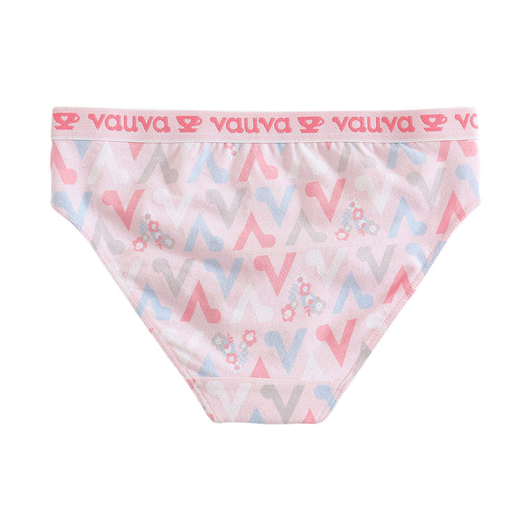 Girls Organic Cotton Underwear - Pattern / Pink