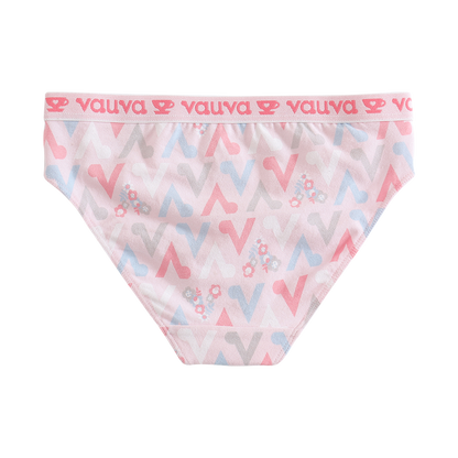 Girls Organic Cotton Underwear - Pattern / Pink