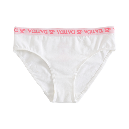 Girls Organic Cotton Underwear - Pattern / White
