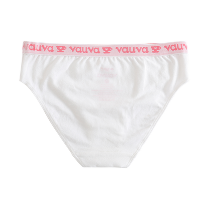Girls Organic Cotton Underwear - Pattern / White