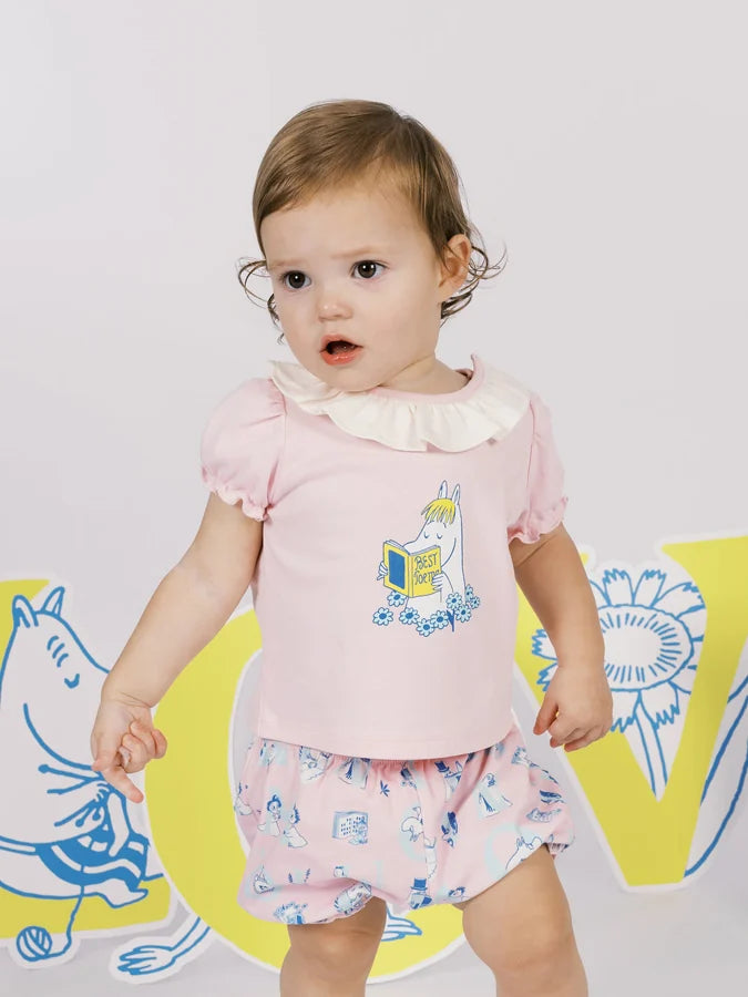 All‑Over Moomin Print Baby Shorts, Pink