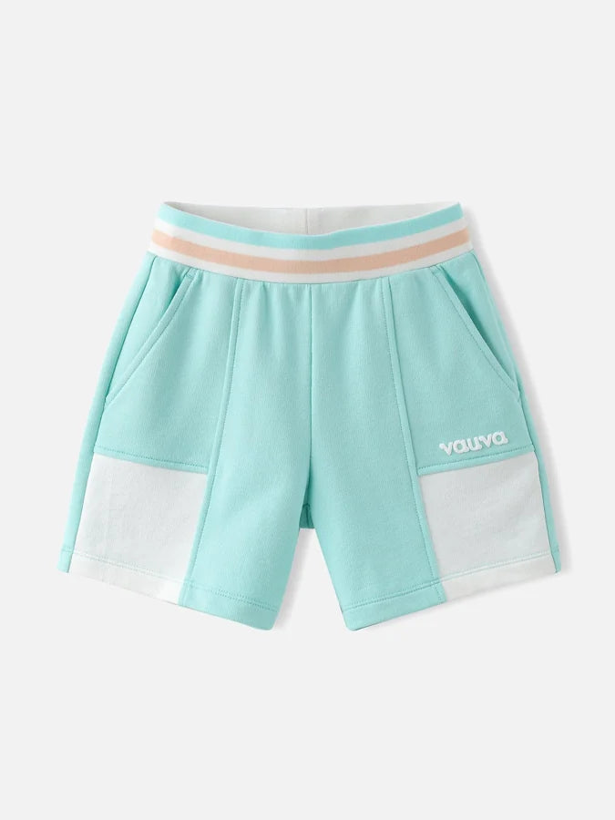 Kids Color Block Bermuda Shorts, Mint