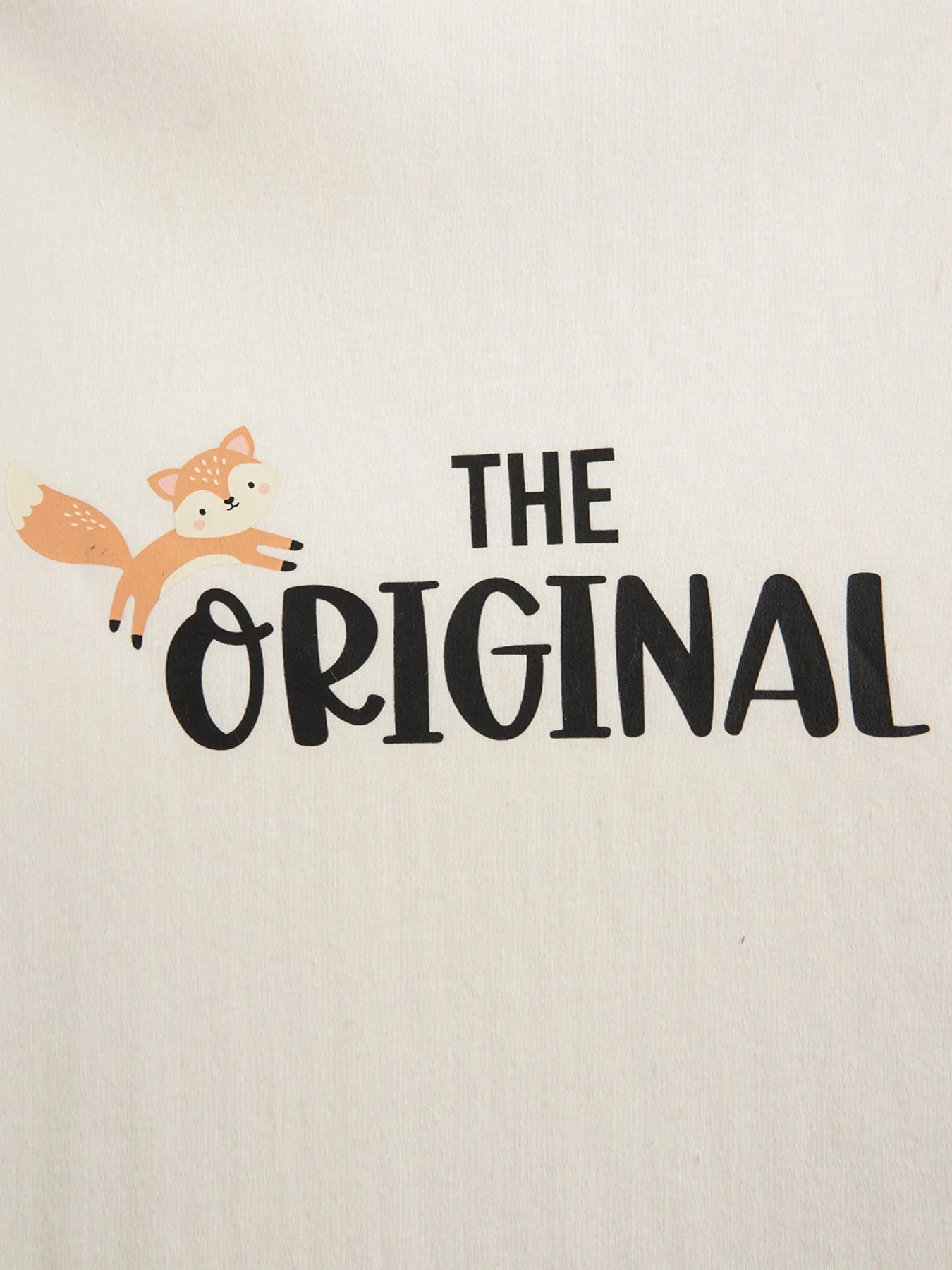 The Original: statement lettering and fox artwork.