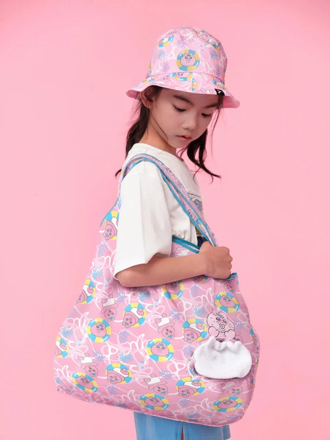 Kids Print Tote Bag with Pouch, Pink