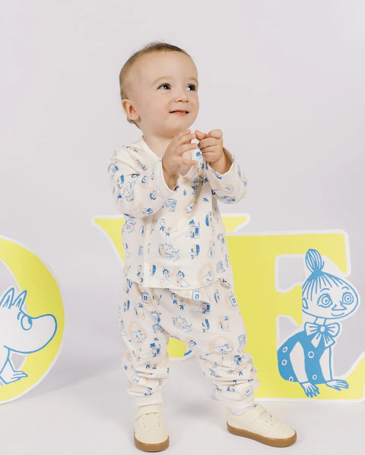 All‑Over Moomin Print Baby Pants, Ivory