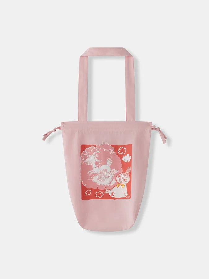 Kids Little My Print Drawstring Tote Bag, Pink