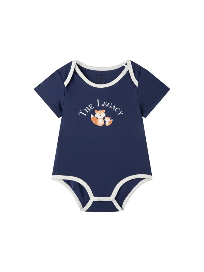 Baby “The Legacy” Fox Graphic Bodysuit, Navy
