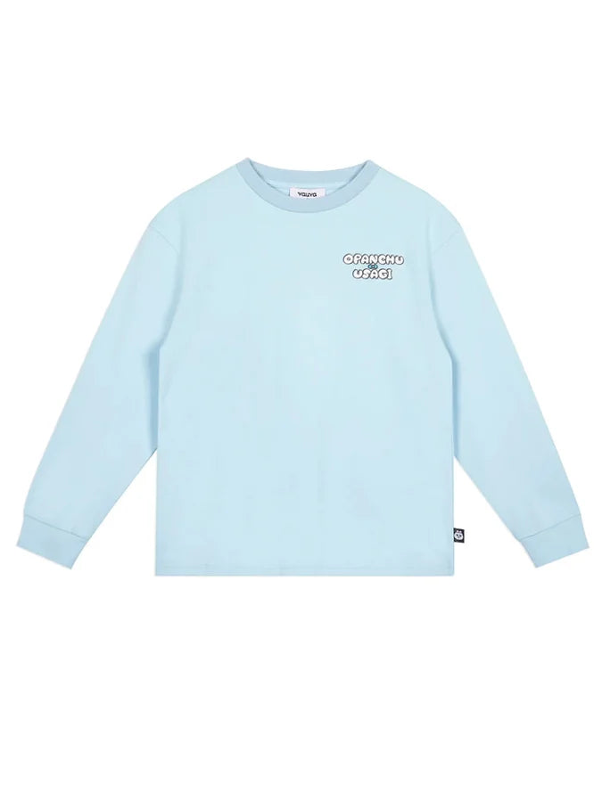 “Opanty Time” Light Blue Graphic Sweatshirt, Light Blue / Multicolor