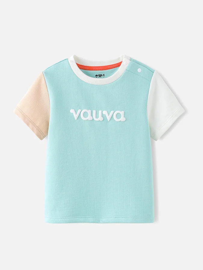 Baby's Color Block Logo Tee, Mint