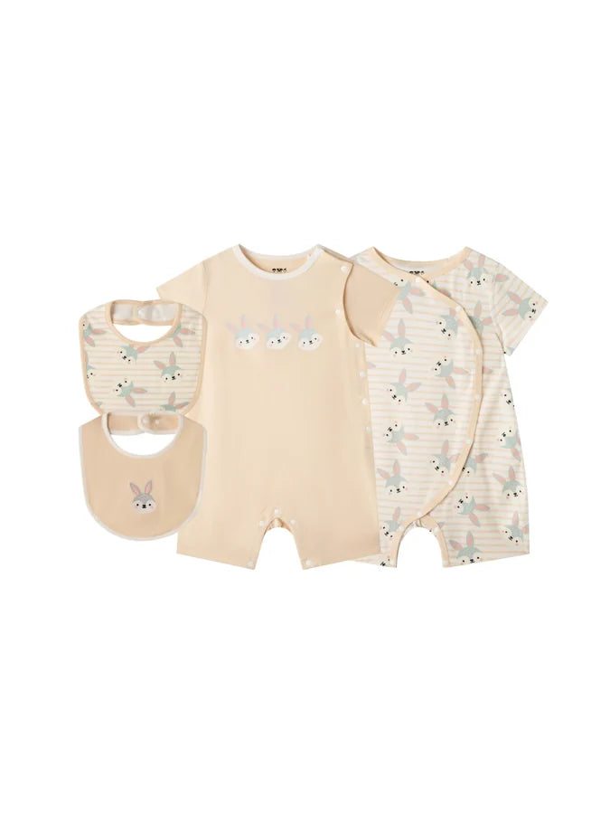 Baby Bunny Cotton Essentials 4‑Piece Gift Set, Beige