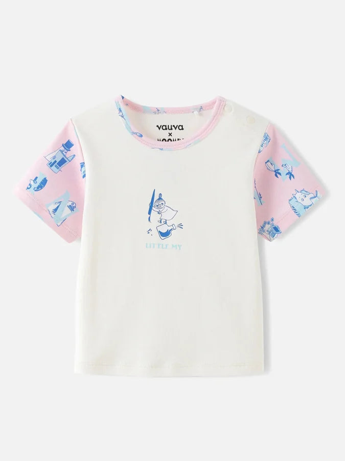 Little My Print Colorblock Baby T‑Shirt, Ivory