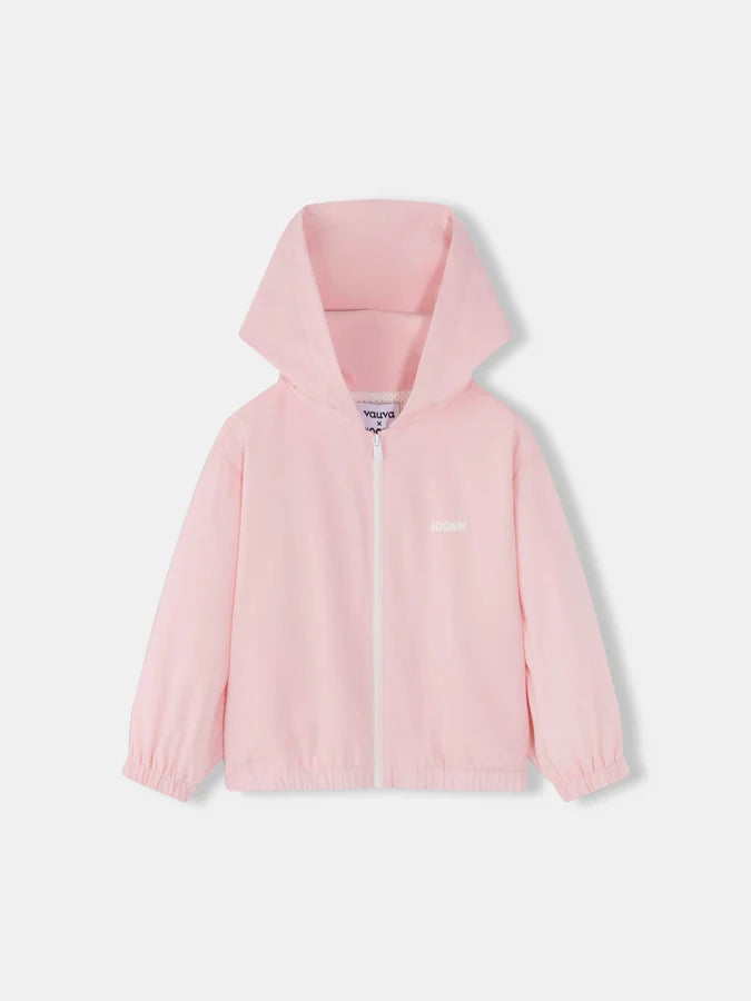 Girls Little My Print Hooded Lightweight Jacket, Pink