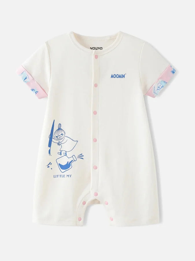 Little My Print Baby Romper, Ivory