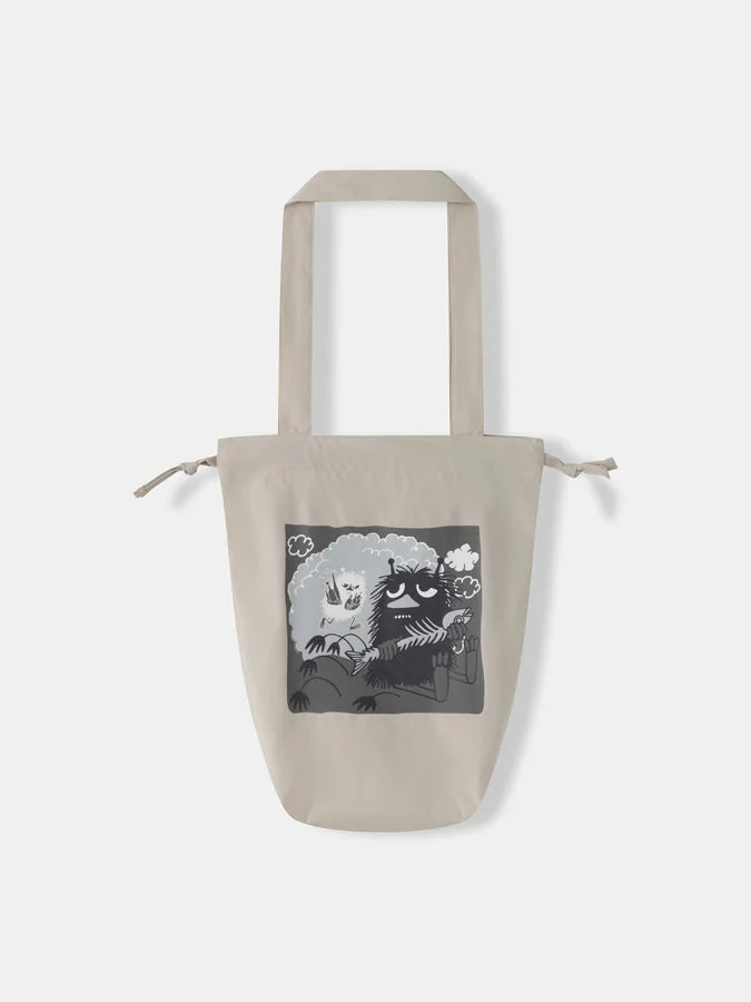 Kids Stinky Print Drawstring Tote Bag, Ivory