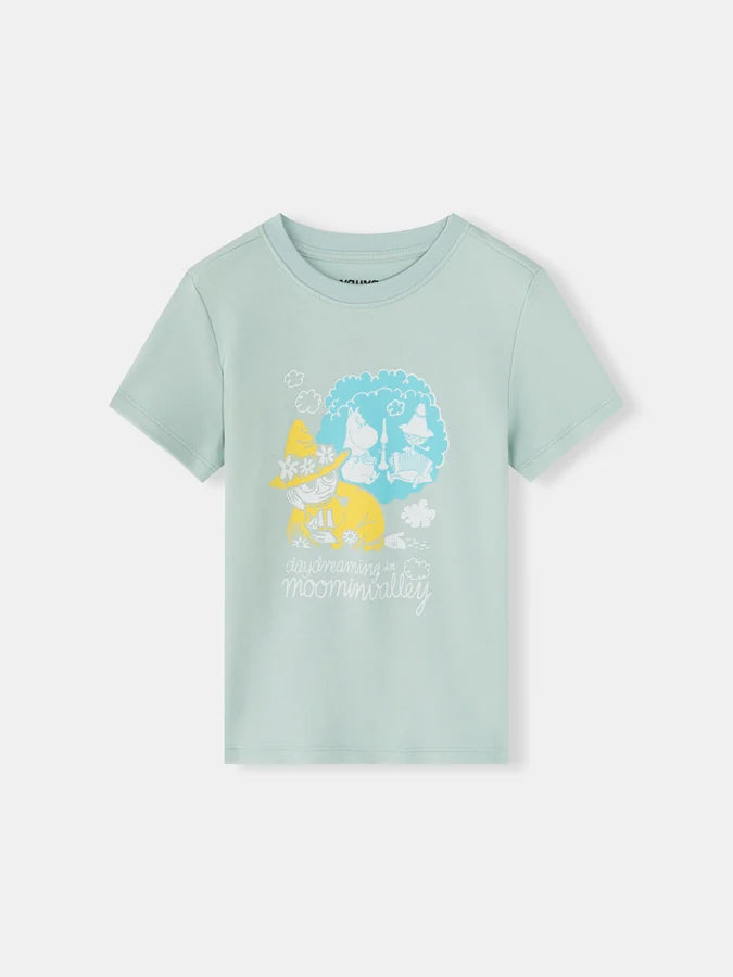 Kids Moomin Snufkin Print T-Shirt, Green